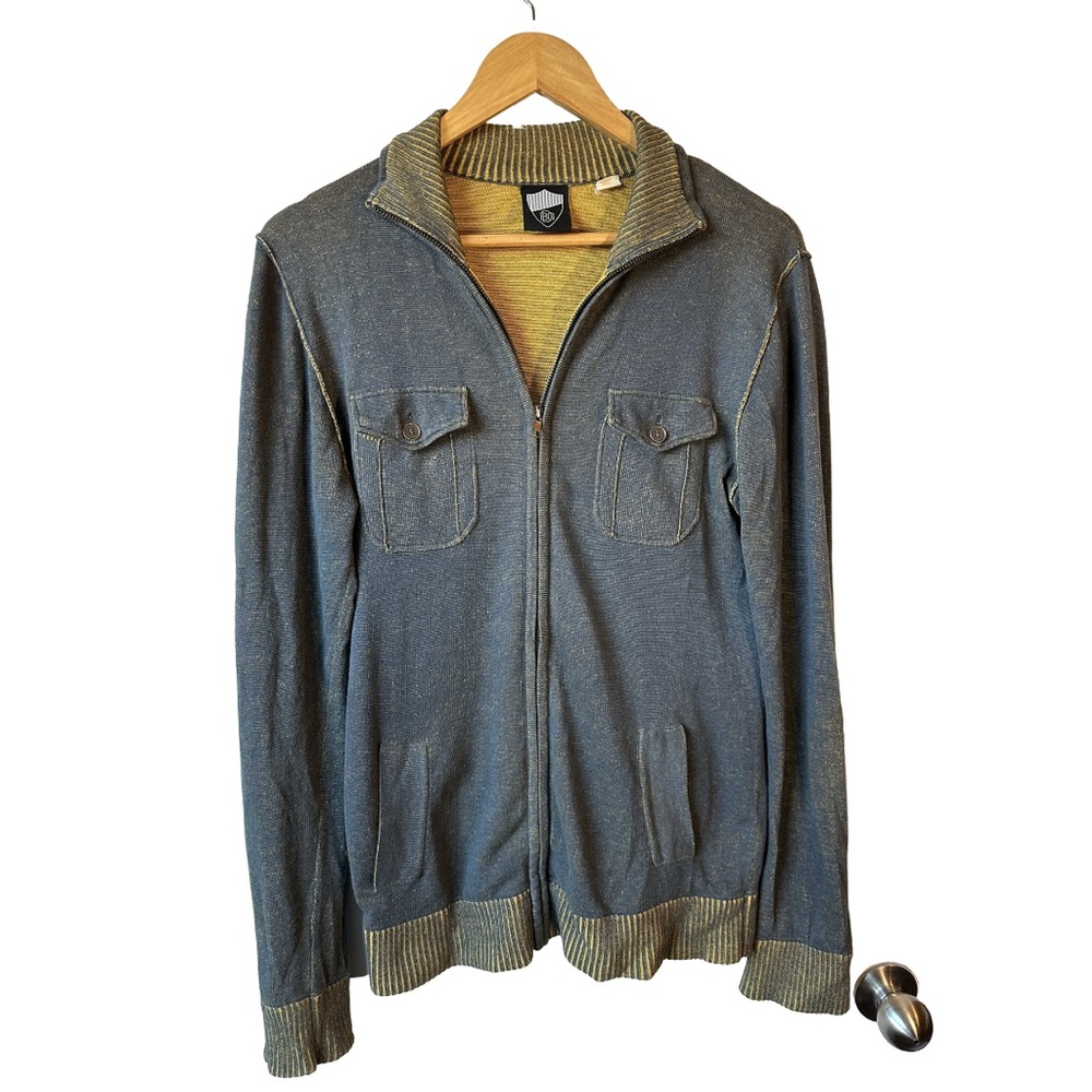 BDG Men's Charcoal Zip-Up Sweater